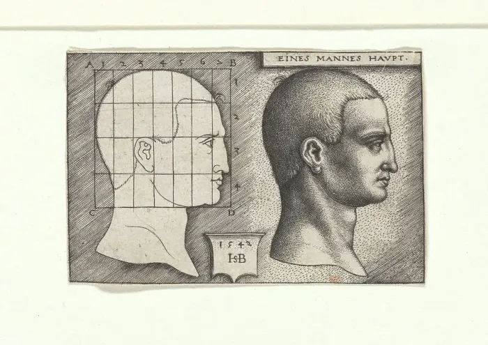 Framed Print : Profile study of a man's head, 1542. Creator: Beham, Hans Sebald (1500-1550) Framed Print : Profile study of a man's head, 1542. Creator: Beham, Hans Sebald (1500-1550)