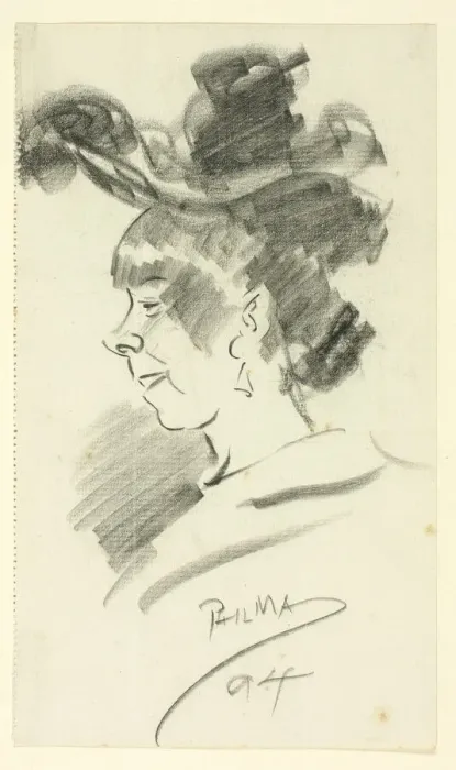 Framed Print : Profile of a Woman, 1894. Creator: Philip William May Framed Print : Profile of a Woman, 1894. Creator: Philip William May