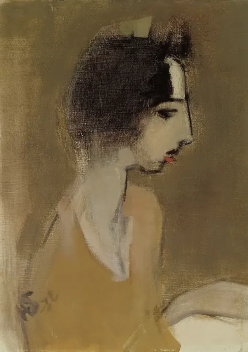 Framed Print : Profile of a Woman (from memory), 1932. Creator: Helene Schjerfbeck Framed Print : Profile of a Woman (from memory), 1932. Creator: Helene Schjerfbeck
