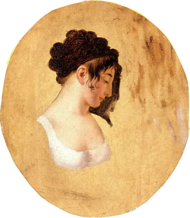 Framed Print : Profile of a Young Woman's Head, c1794. Creator: Louis Leopold Boilly Framed Print : Profile of a Young Woman's Head, c1794. Creator: Louis Leopold Boilly