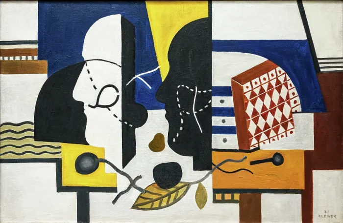 Framed Print : Two Profiles, 1928. Creator: Leger, Fernand (1881-1955) Framed Print : Two Profiles, 1928. Creator: Leger, Fernand (1881-1955)