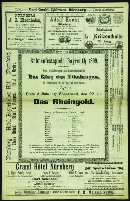 Framed Print : Program of the Bayreuth Festival, 1899, 1899 Framed Print : Program of the Bayreuth Festival, 1899, 1899