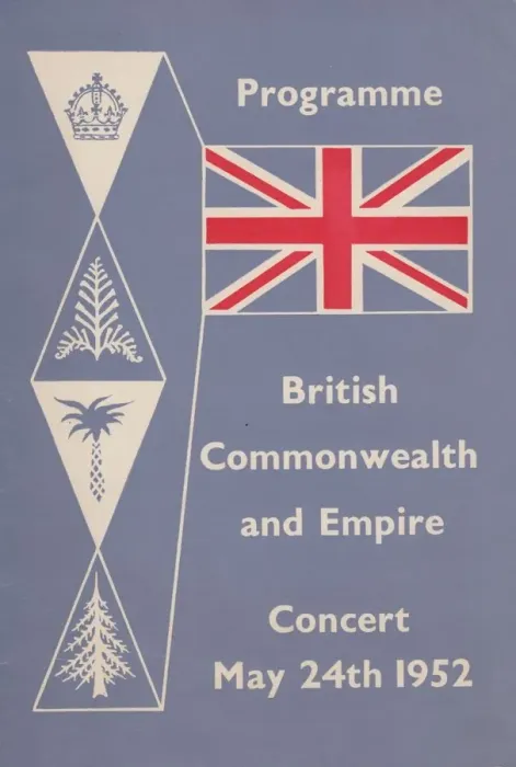 Framed Print : Programme for the British Commonwealth and Empire Concert, May 24th 1952. Creator: Shirley Markham Framed Print : Programme for the British Commonwealth and Empire Concert, May 24th 1952. Creator: Shirley Markham