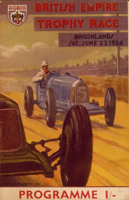 Framed Print : Programme for the British Empire Trophy Race, Brooklands, 1934 Framed Print : Programme for the British Empire Trophy Race, Brooklands, 1934