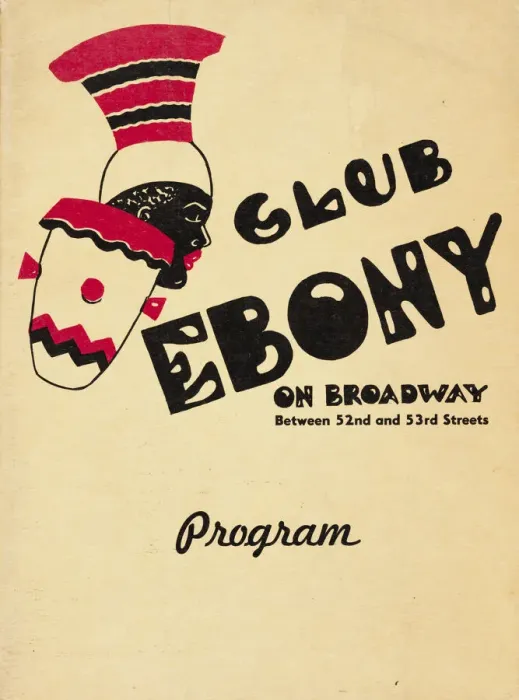 Framed Print : Programme for Club Ebony, 1947-1948. Creator: Unknown