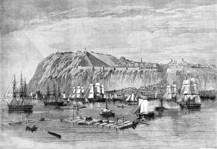 Framed Print : Progress of the Prince of Wales in British North America - Quebec, Canada East... 1860. Creator: Unknown Framed Print : Progress of the Prince of Wales in British North America - Quebec, Canada East... 1860. Creator: Unknown