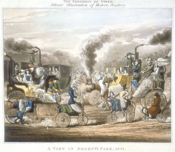 The Progress of Steam. A View in Regents Park, 1831, 1828