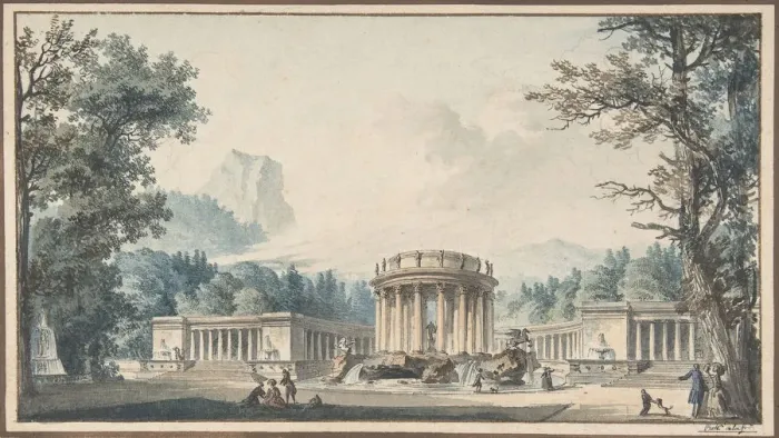 Framed Print : Project for a Fete Decor, n. d Creator: Louis Pierre Baltard Framed Print : Project for a Fete Decor, n. d Creator: Louis Pierre Baltard