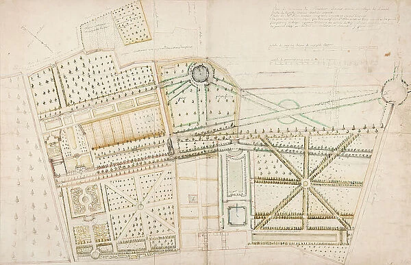 Project to redesign the garden for Mr. Brunet and Pidou at Brunoy, 1687. Creator: Andre Le Notre