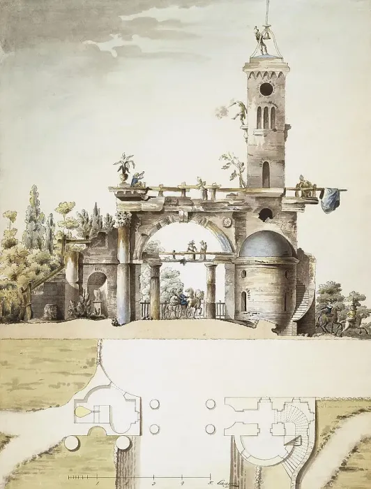 Framed Print : Project for the Ruins Pavilion in the Park at Tsarskoye Selo Framed Print : Project for the Ruins Pavilion in the Park at Tsarskoye Selo