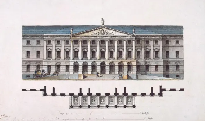 Framed Print : Project of Smolny Institute. The Main Facade and the Ground Floor Plan, 1806-1808. Artist: Quarenghi, Giacomo Antonio Domenico (1744-1817) Framed Print : Project of Smolny Institute. The Main Facade and the Ground Floor Plan, 1806-1808. Artist: Quarenghi, Giacomo Antonio Domenico (1744-1817)