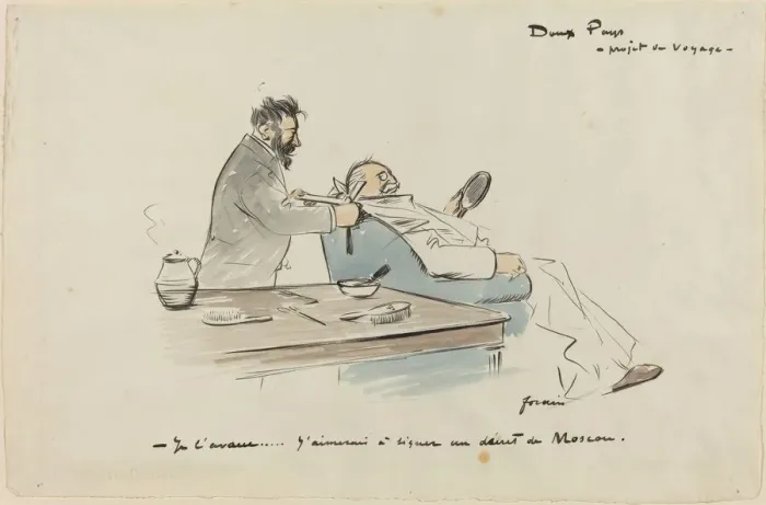 Framed Print : Project de Voyage, c. 1897. Creator: Jean Louis Forain Framed Print : Project de Voyage, c. 1897. Creator: Jean Louis Forain