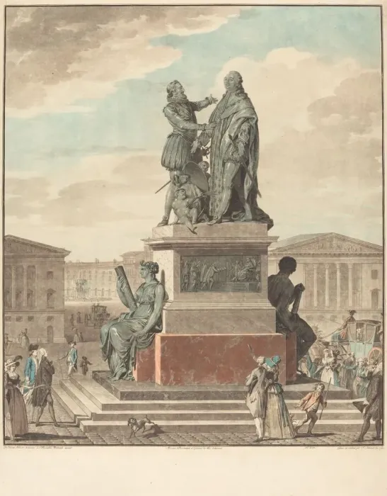 Framed Print : Projet d un monument a eriger pour le roi, 1790. Creator: Jean Francois Janinet Framed Print : Projet d un monument a eriger pour le roi, 1790. Creator: Jean Francois Janinet