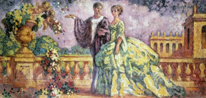 Framed Print : The Promenade, 1911. Artist: Charles Guerin Framed Print : The Promenade, 1911. Artist: Charles Guerin