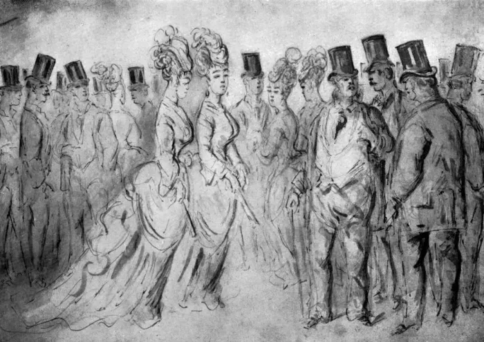 Framed Print : The Promenade, 19th century, (1930). Artist: Constantin Guys Framed Print : The Promenade, 19th century, (1930). Artist: Constantin Guys