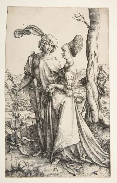 Framed Print : The Promenade, ca. 1498. Creator: Albrecht Durer Framed Print : The Promenade, ca. 1498. Creator: Albrecht Durer