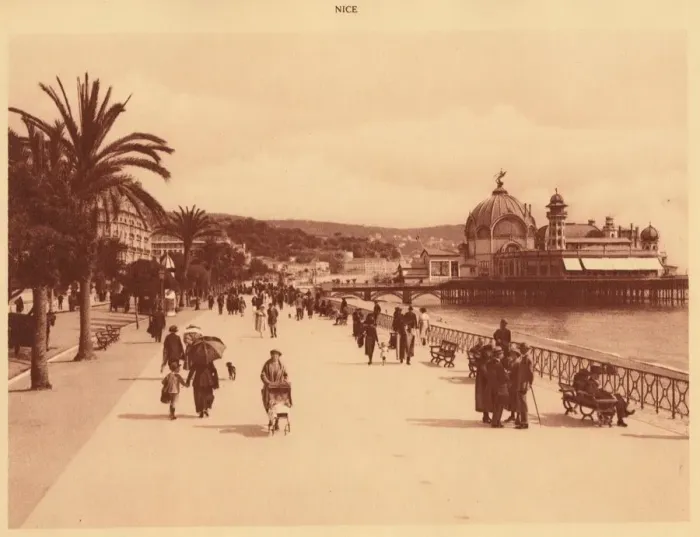 Framed Print : Promenade des Anglais and the Jetty Palace, Nice, 1930. Creator: Unknown Framed Print : Promenade des Anglais and the Jetty Palace, Nice, 1930. Creator: Unknown