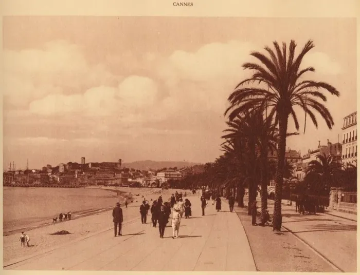 Framed Print : Promenade de la Croisette and Mont Chevalier, Cannes, 1930. Creator: Unknown Framed Print : Promenade de la Croisette and Mont Chevalier, Cannes, 1930. Creator: Unknown
