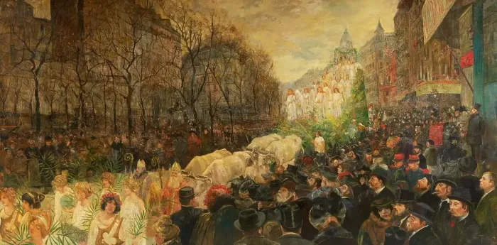 Framed Print : Promenade de la vache enragée, ca 1897. Creator: Abel-Truchet, Louis (1857-1918) Framed Print : Promenade de la vache enragée, ca 1897. Creator: Abel-Truchet, Louis (1857-1918)
