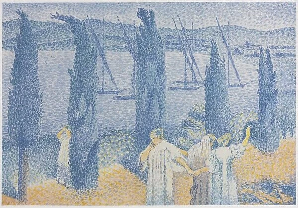 The Promenade (Landscape with Cypresses), La Promenade (Paysage aux cypres), 1897
