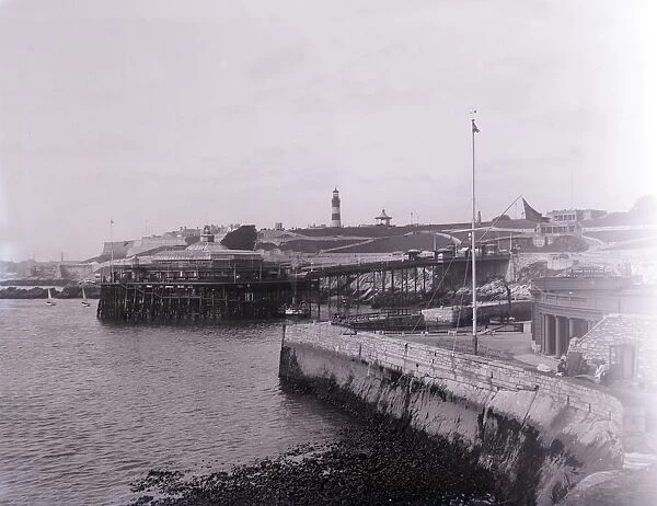 The Promenade Pier at Plymouth in Devon, late 19th-early 20th century. Creator: Unknown