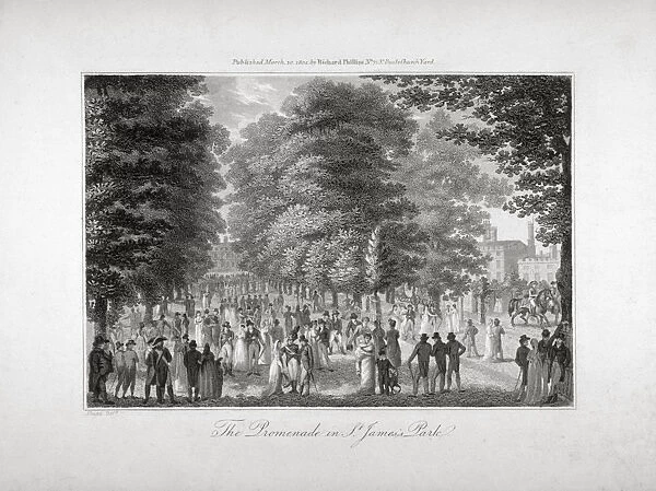 The Promenade in St Jamess Park, Westminster, London, 1804