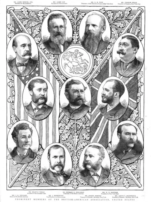 Framed Print : Prominent Members of the British-American Association, United States, 1888. Creator: Unknown Framed Print : Prominent Members of the British-American Association, United States, 1888. Creator: Unknown