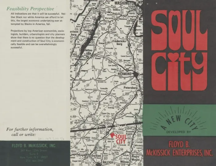 Framed Print : Promotional pamphlet for Soul City, 1971. Creator: Unknown Framed Print : Promotional pamphlet for Soul City, 1971. Creator: Unknown