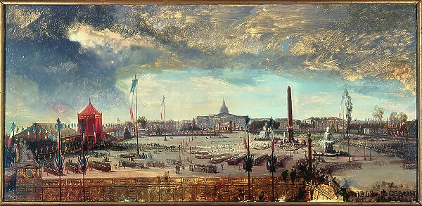 Promulgation of the Constitution, Place de la Concorde, November 12, 1848. Creator: Jean-Charles Geslin