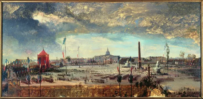 Framed Print : Promulgation of the Constitution, Place de la Concorde, November 12, 1848. Creator: Jean-Charles Geslin Framed Print : Promulgation of the Constitution, Place de la Concorde, November 12, 1848. Creator: Jean-Charles Geslin