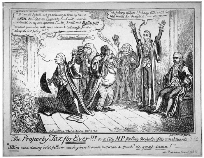 Framed Print : The property tax for ever!!!, 1816. Artist Framed Print : The property tax for ever!!!, 1816. Artist