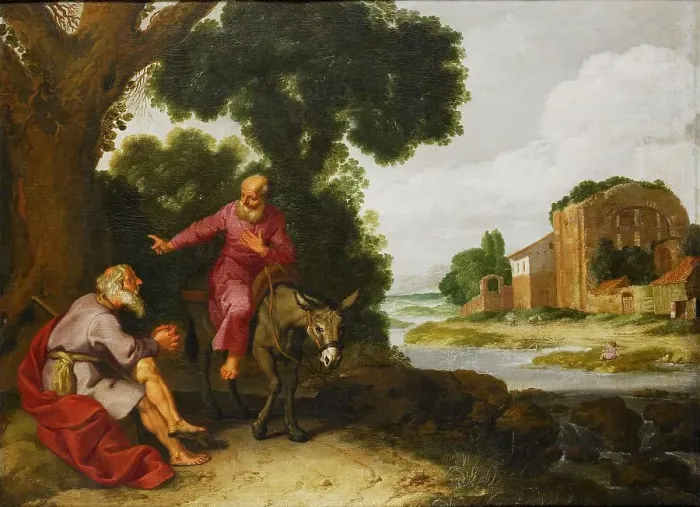 Framed Print : The Prophet of Bethel Meets the Man of God from Judah, 1629. Creator: Lambert Jacobsz Framed Print : The Prophet of Bethel Meets the Man of God from Judah, 1629. Creator: Lambert Jacobsz