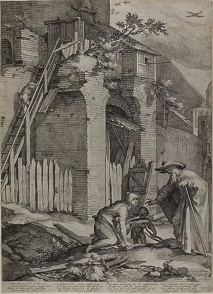 The Prophet Elie Arriving at the House of Sareptas Widow, 1604. Creator: Jan Saenredam