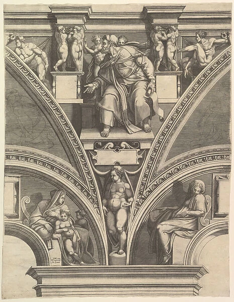 The Prophet Ezekiel; from the series of Prophets and Sibyls in the Sistine Chapel