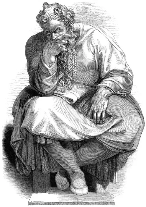 Framed Print : The Prophet Jeremiah, 1844. Artist: WJ Linton Framed Print : The Prophet Jeremiah, 1844. Artist: WJ Linton