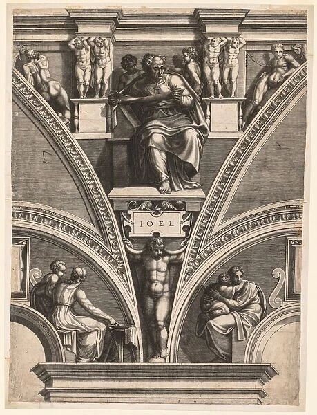 The Prophet Joel, early 1570s. Creator: Giorgio Ghisi (Italian, 1520-1582)