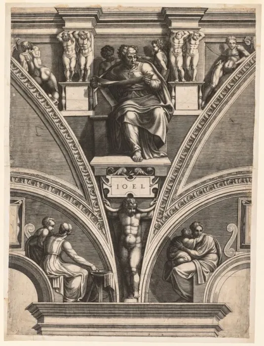 Framed Print : The Prophet Joel, early 1570s. Creator: Giorgio Ghisi (Italian, 1520-1582) Framed Print : The Prophet Joel, early 1570s. Creator: Giorgio Ghisi (Italian, 1520-1582)