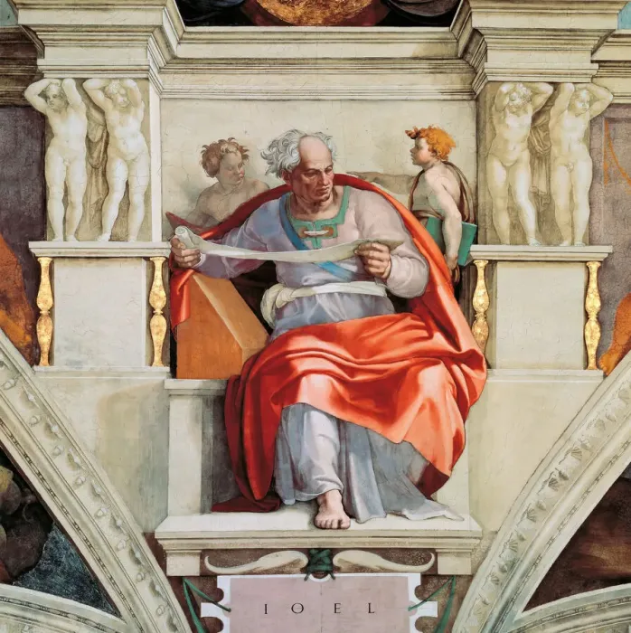 Framed Print : Prophets and Sibyls: Joel (Sistine Chapel ceiling in the Vatican), 1508-1512 Framed Print : Prophets and Sibyls: Joel (Sistine Chapel ceiling in the Vatican), 1508-1512