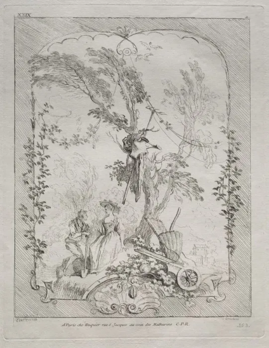 Framed Print : The Proposal. Creator: Francois Boucher (French, 1703-1770) Framed Print : The Proposal. Creator: Francois Boucher (French, 1703-1770)