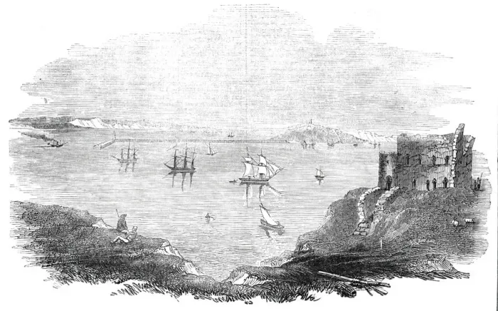 Framed Print : The Proposed Breakwater at Portland, 1844. Creator: Unknown Framed Print : The Proposed Breakwater at Portland, 1844. Creator: Unknown