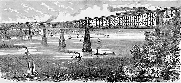 Proposed Bridge across the Hudson at Poughkeepsie, 1883