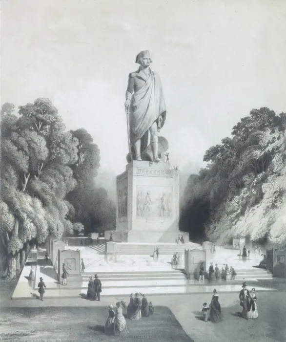 Framed Print : Proposed Colossal Statue of George Washington for the City of New York, 1845. Creator: G Framed Print : Proposed Colossal Statue of George Washington for the City of New York, 1845. Creator: G