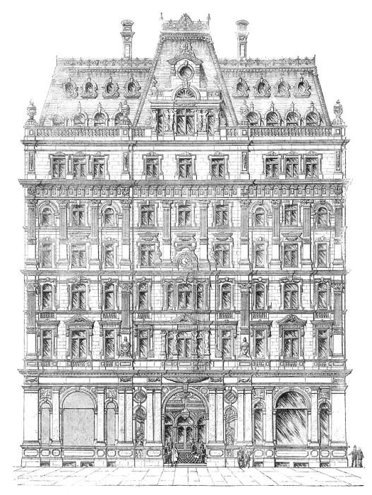 Framed Print : The proposed 'Courts of Justice Central Hotel, ' Strand, opposite the new Law Courts, 1883. Creator: Unknown