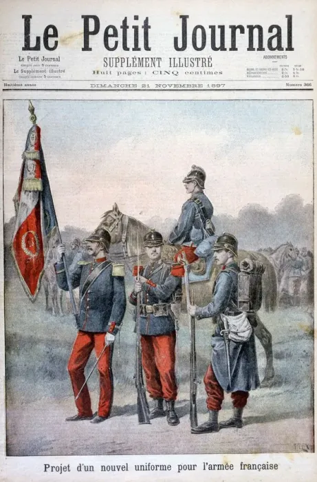 Framed Print : Proposed new uniforms of the French army, 1897. Artist: Henri Meyer Framed Print : Proposed new uniforms of the French army, 1897. Artist: Henri Meyer