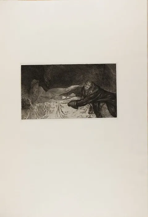 Framed Print : The Proposition, from A Life, 1884. Creator: Max Klinger Framed Print : The Proposition, from A Life, 1884. Creator: Max Klinger