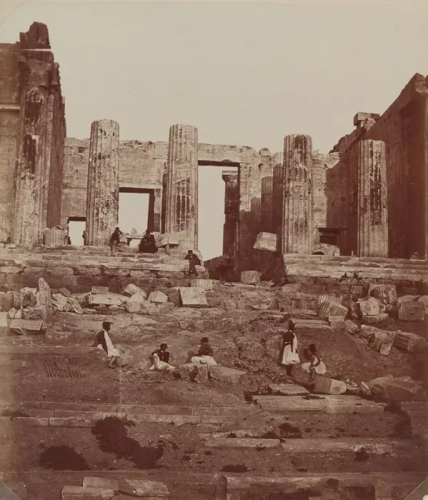 Framed Print : The Propylae on the Acropolis, 1857. Creator: James Robertson Framed Print : The Propylae on the Acropolis, 1857. Creator: James Robertson