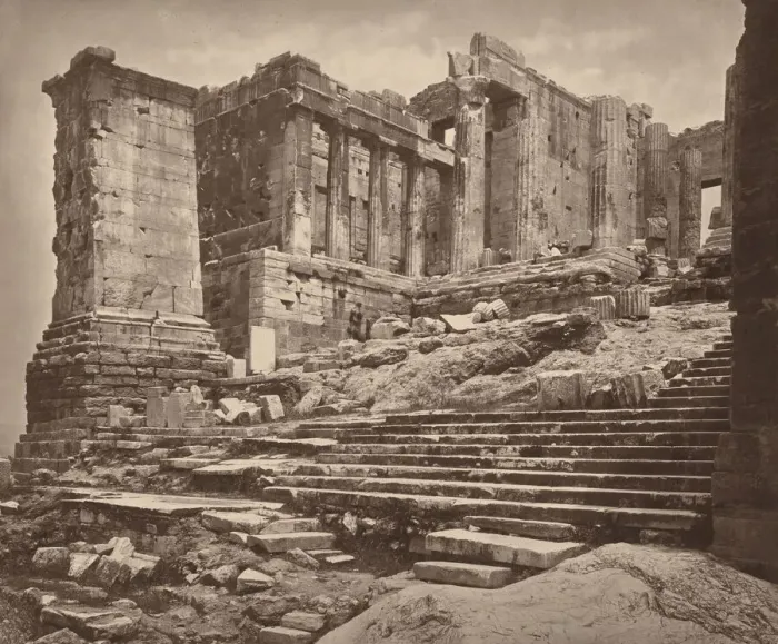 Framed Print : Propylaea from the Southwest, 1882. Creator: William James Stillman Framed Print : Propylaea from the Southwest, 1882. Creator: William James Stillman