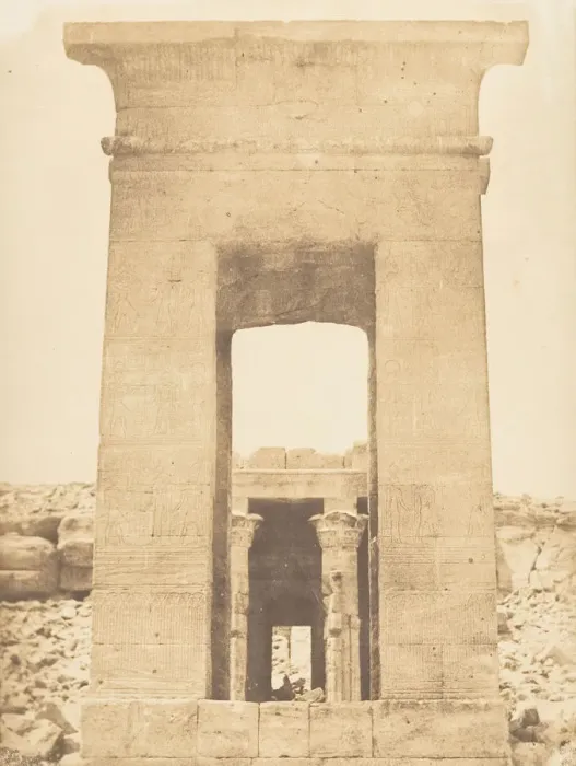 Framed Print : Propylon du Temple de Dandour (Tropique du Cancer), April 1850. Creator: Maxime du Camp