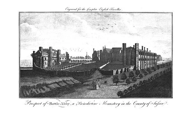 Prospect of Battle-Abby, a Benedictine Monastery in the County of Sussex. 1771