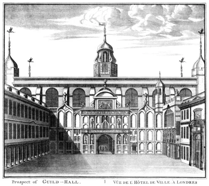 Framed Print : Prospect of Guildhall, City of London, (1886) Framed Print : Prospect of Guildhall, City of London, (1886)
